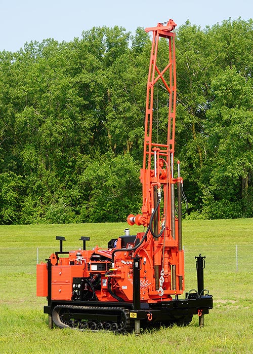 CME-55/300 Track Mounted Drill Rig Mast Up